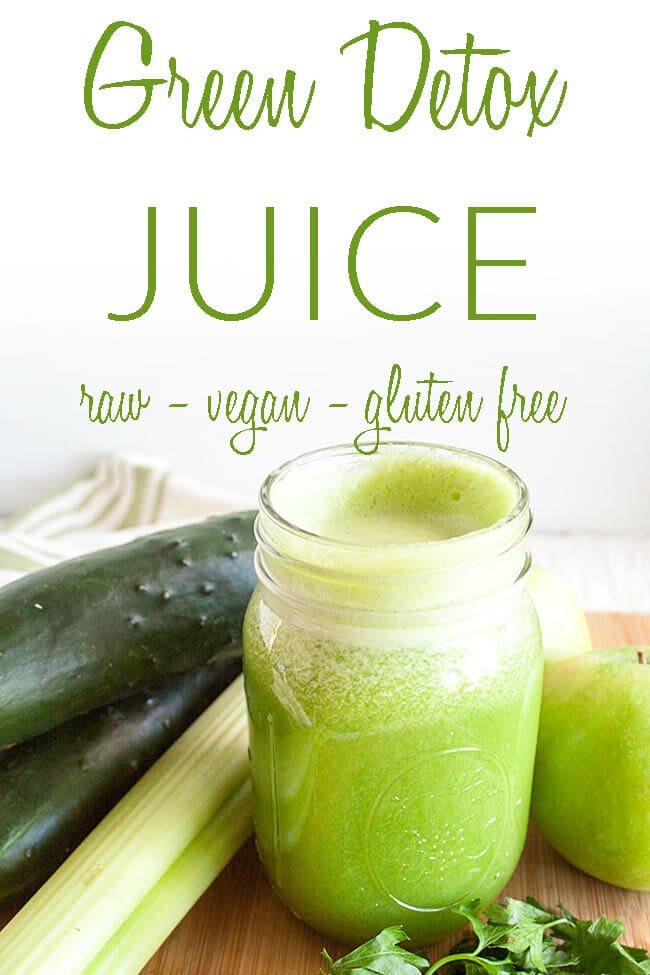 Green Juice for Detox with text.