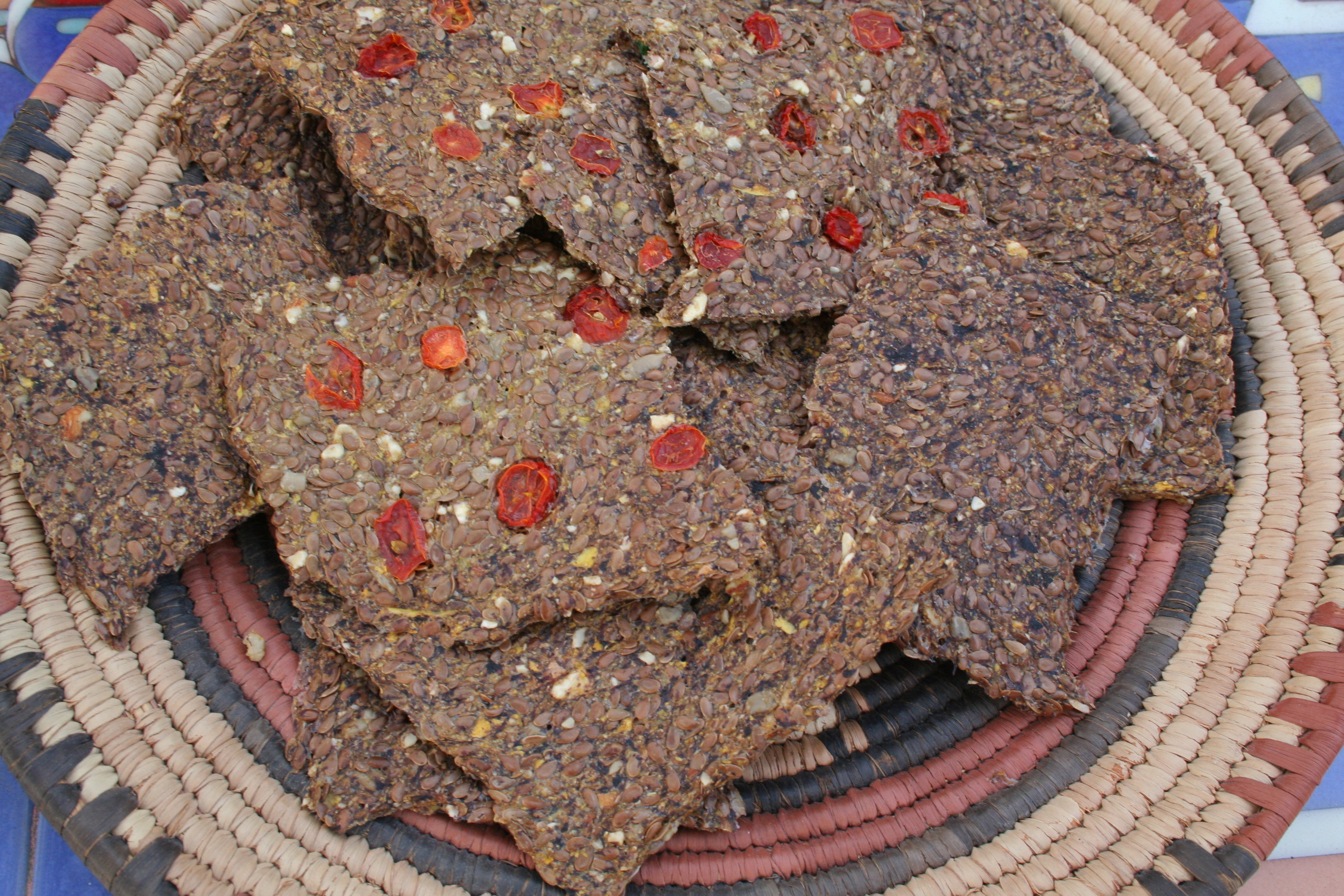 Savory Squash Crackers close up.