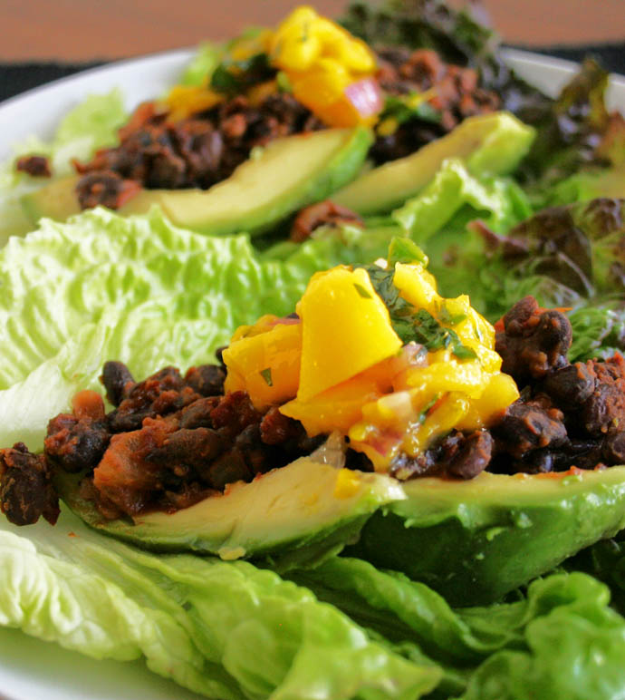 Lettuce Wraps close up.