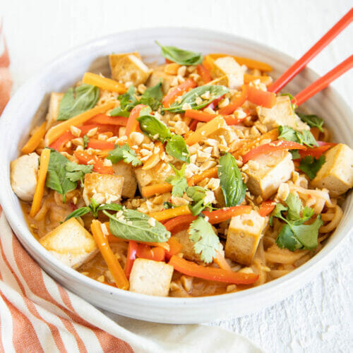 Tofu Peanut Noodles - Create Mindfully