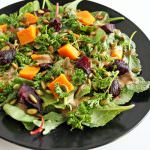 Roasted Beet and Butternut Squash Salad with Maple Tahini Dressing
