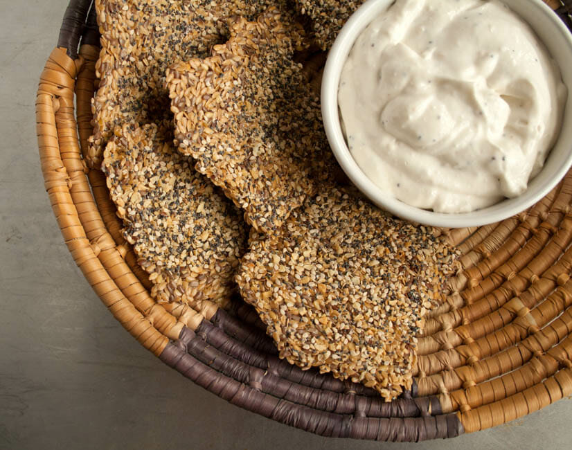 Everything Bagel Flax Crackers