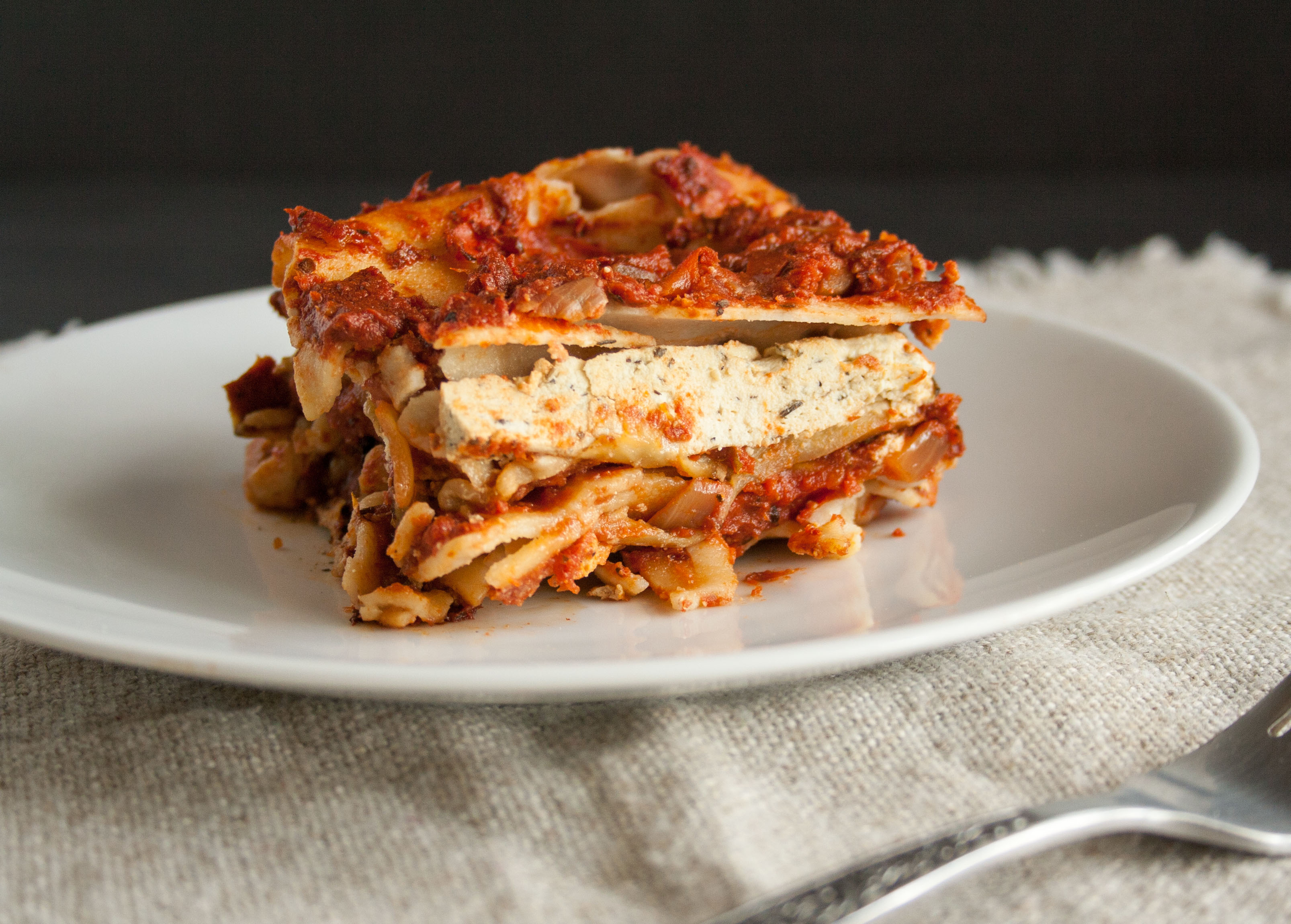 Eggplant Lasagna on a plate.