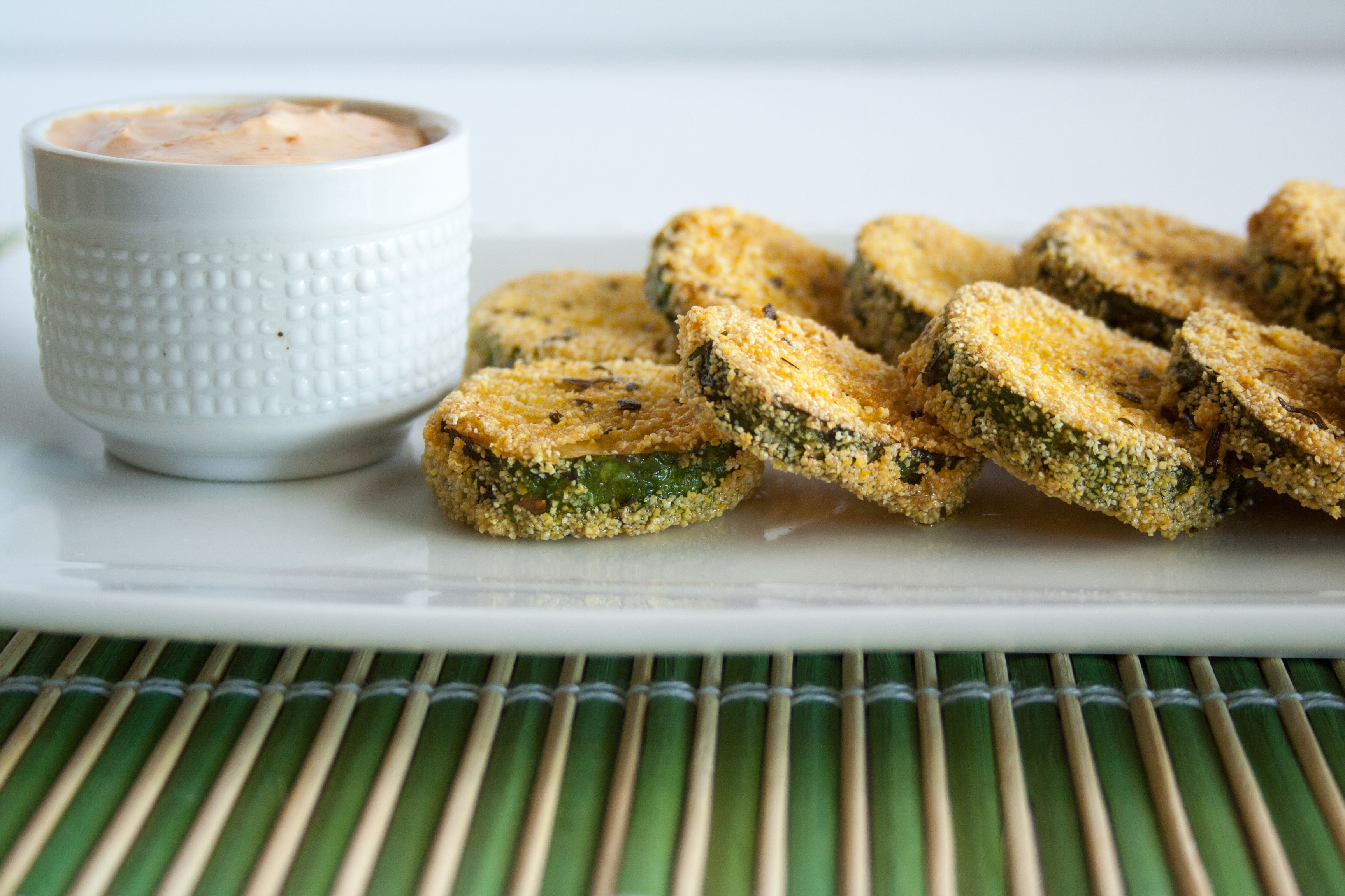 Pan Fried Cucumber close up.