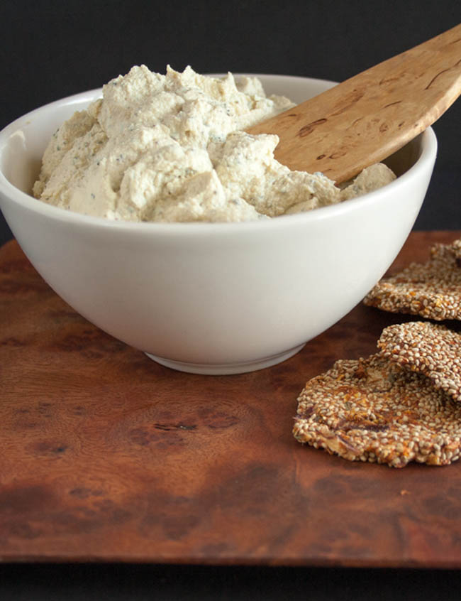 Tofu Ricotta close up vertical.