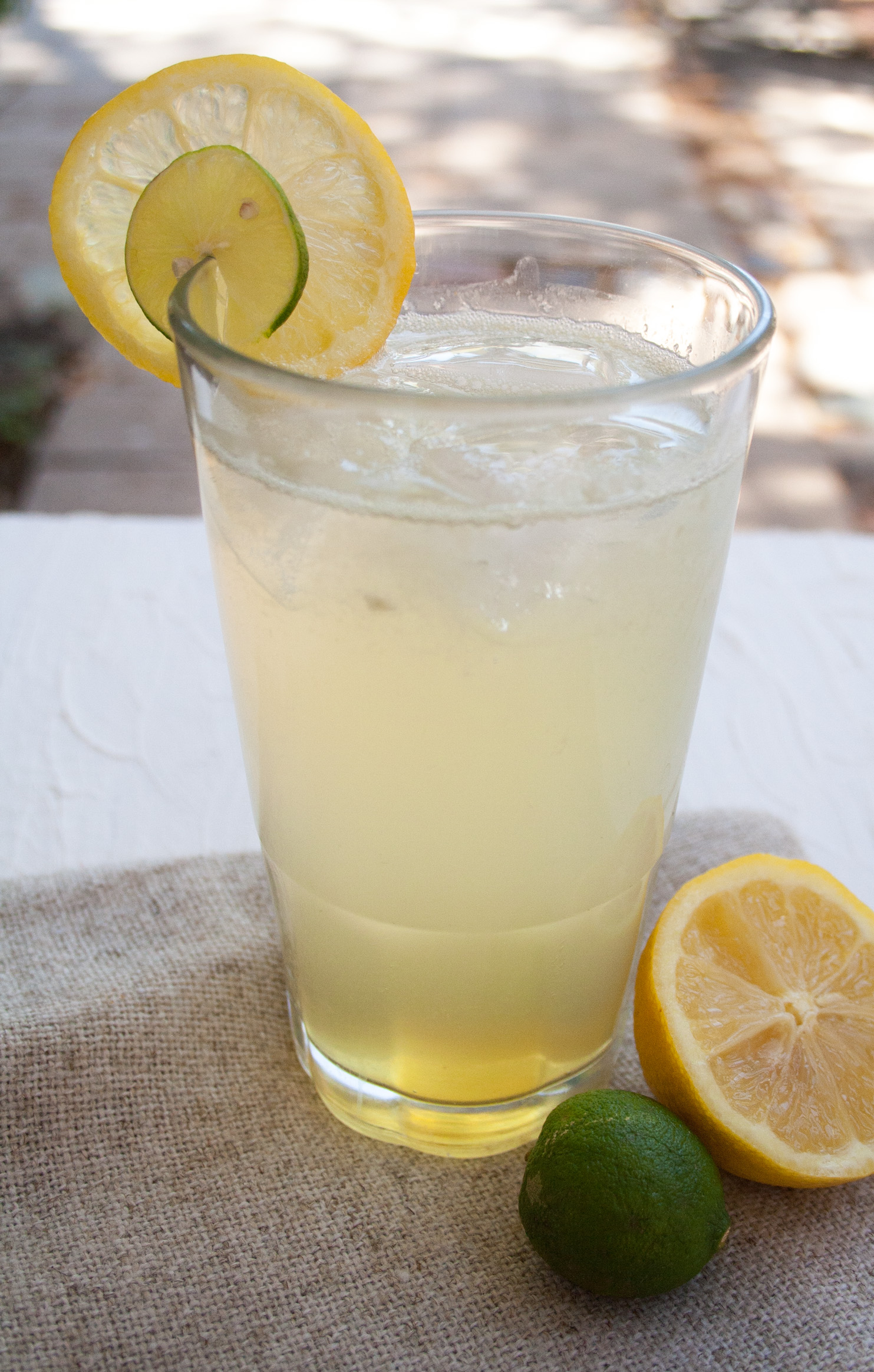 Lemon Lime Soda close up.