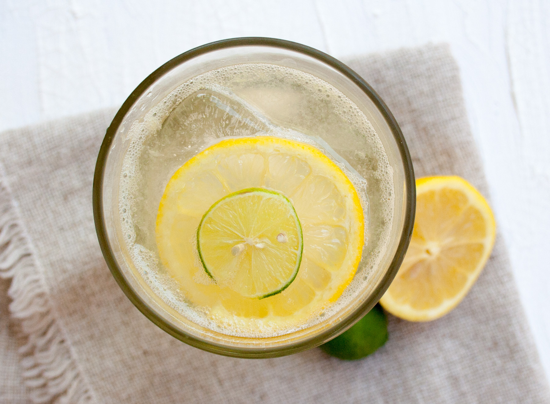 Lemon Lime Soda birds eye view.