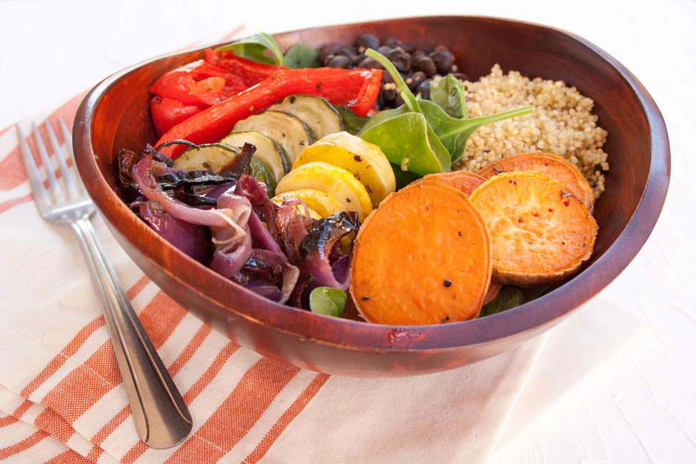 Southwestern Buddha Bowl close up.