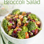 Vegan Broccoli Salad photo with text.