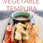 Vegan Tempura photo with text.