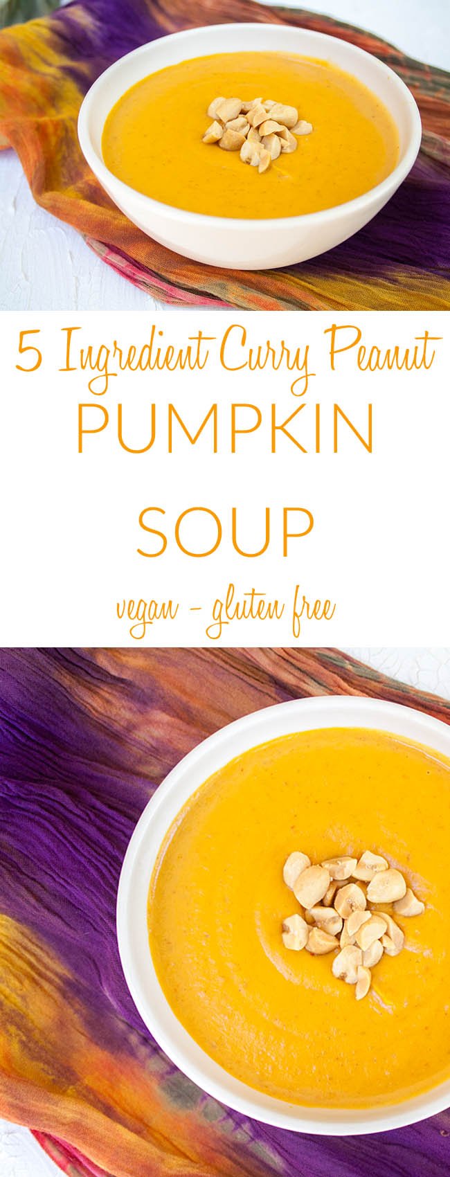 Pumpkin Peanut Butter Soup collage photo with text.