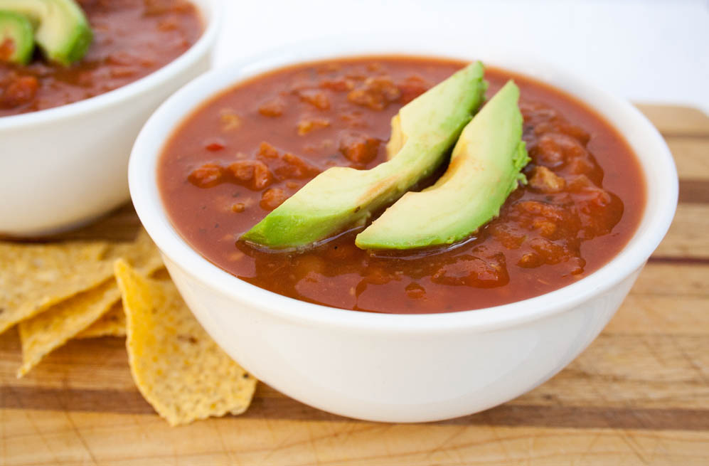 3 Ingredient Vegan Chili close up