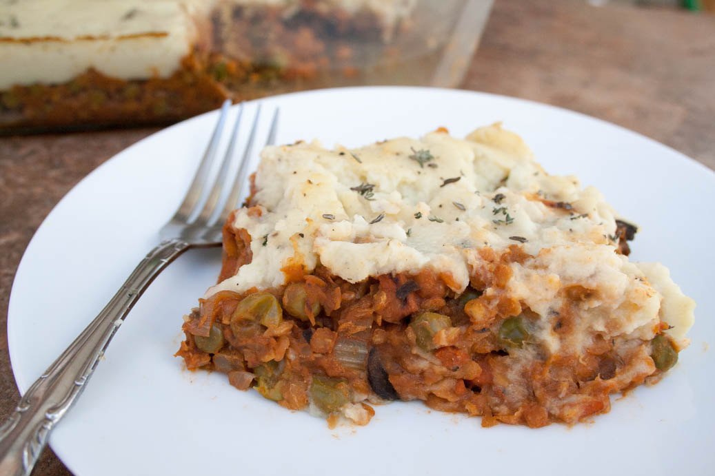 Lentil and Mushroom Shepherd's Pie with Mashed Cauliflower