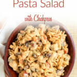 Red Lentil Pasta Salad photo with text.