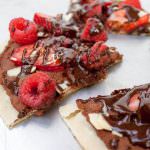 Berry and Chocolate Hummus Dessert Pizza