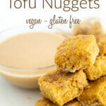Baked Tofu Nuggets photo with text.