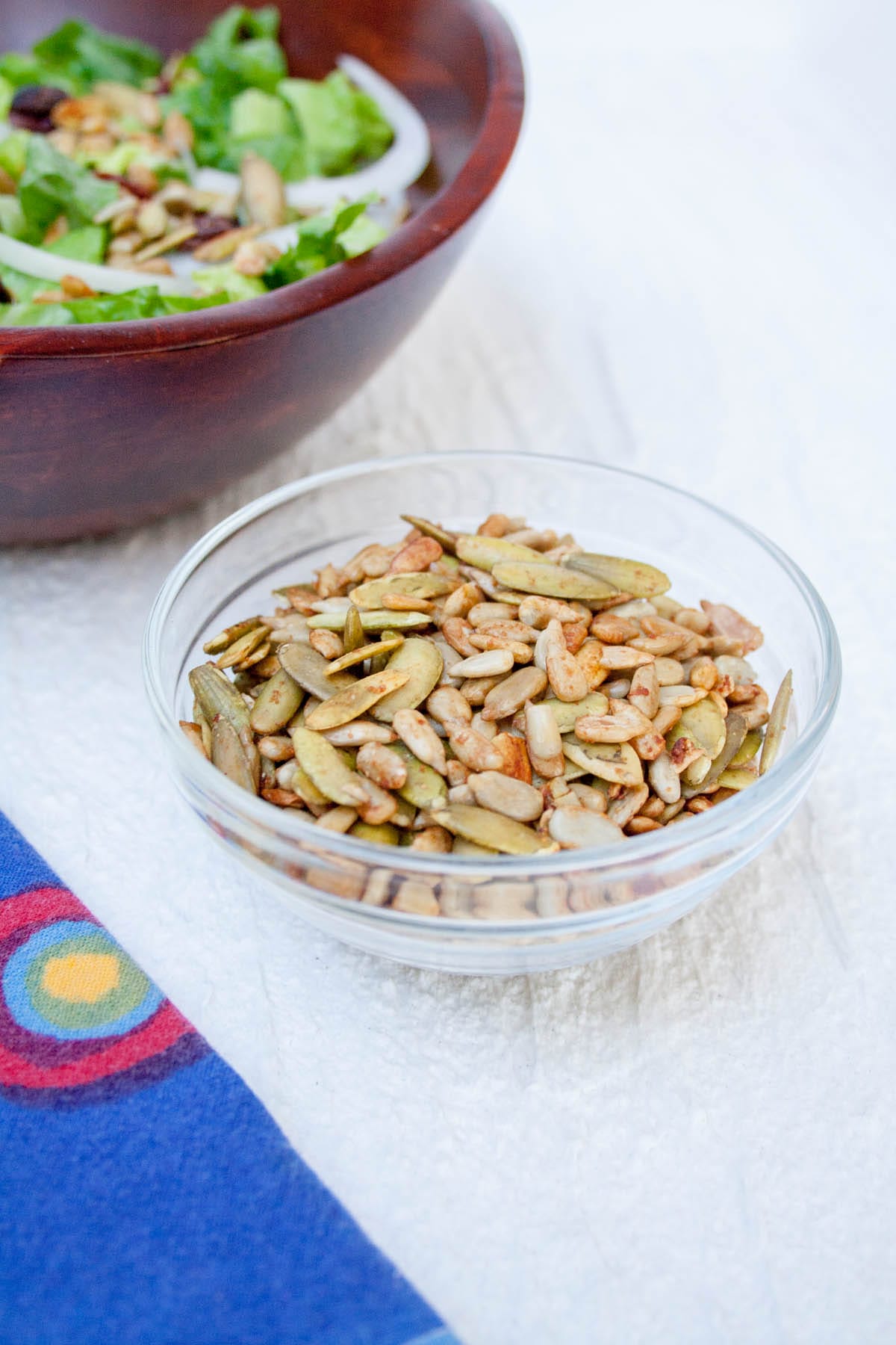 Tamari Pumpkin and Sunflower Seeds in a bowl.