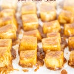 Baked Tofu with Peanut Sauce photo with text.