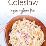 Sriracha Coleslaw photo with text.