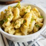 Tofu Mac and Cheese in a bowl.