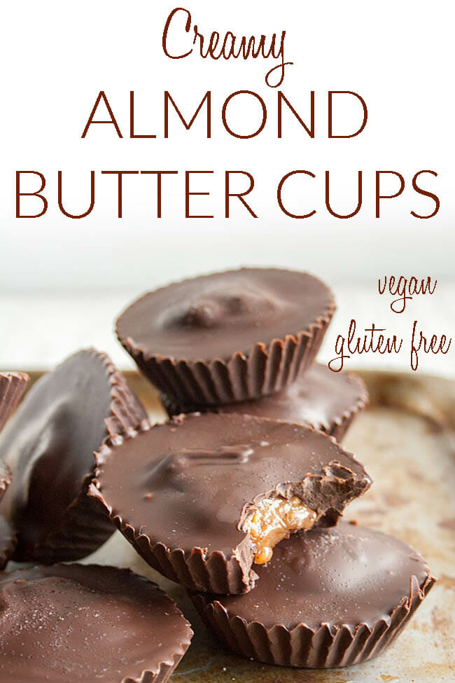 Vegan Almond Butter Cups photo with text.