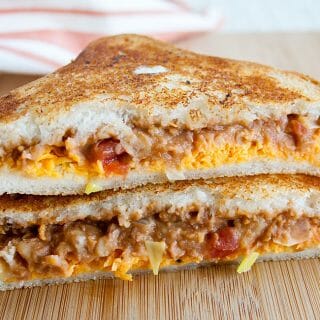 Refried Bean Grilled Cheese