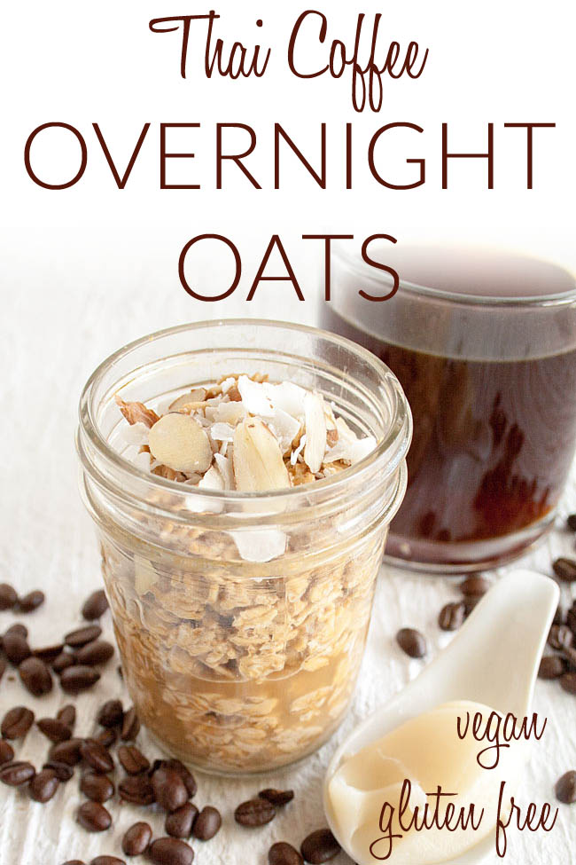 Thai Coffee Overnight Oats photo with text. 