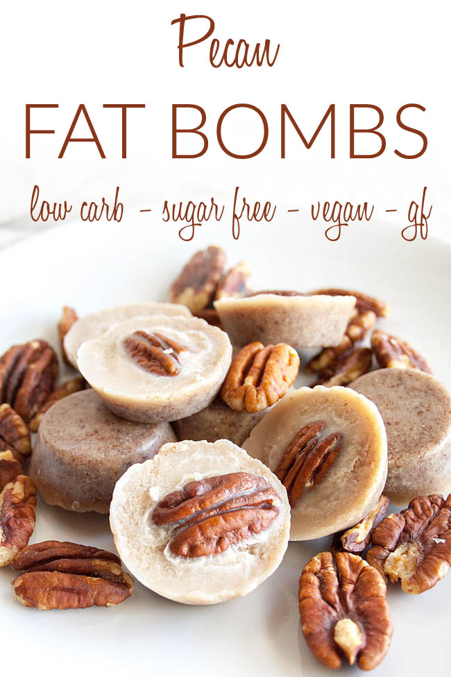 Pecan Fat Bombs photo with text.