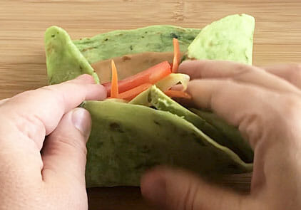 Mango Tofu Wraps with Peanut Sauce - It's a Veg World After All®