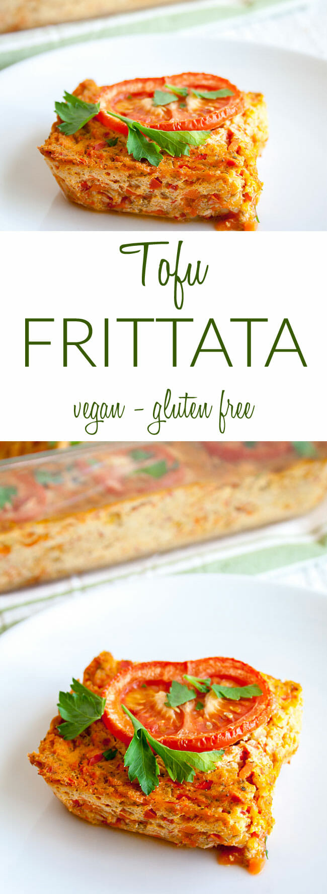 Vegan Frittata collage photo with text.