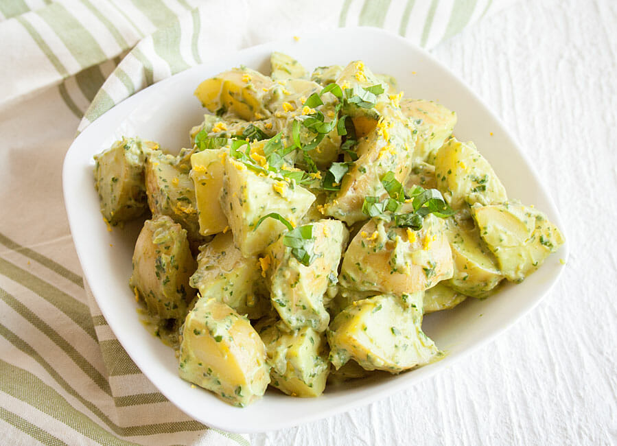 Avocado Pesto Potato Salad