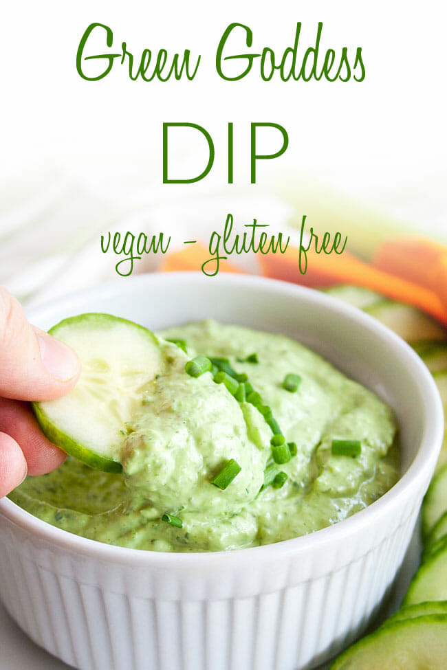 Green Goddess Dip photo with text.