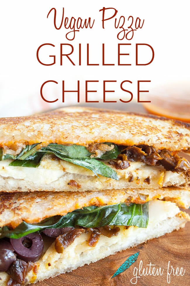 Vegan Grilled Cheese photo with text.