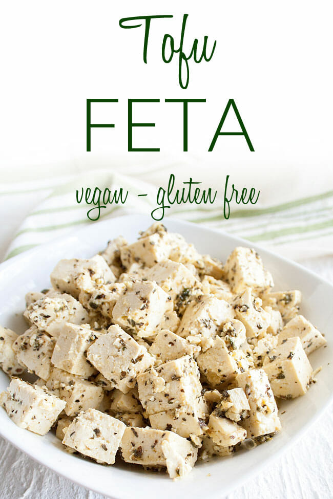 Tofu Feta photo with text.