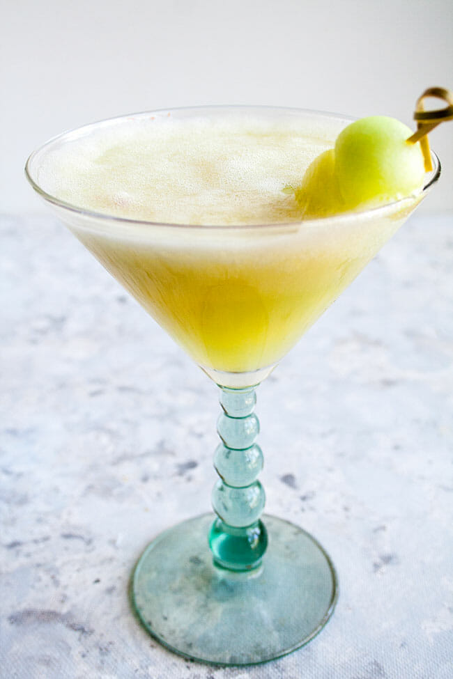 Honeydew Daiquiri in a martini glass.