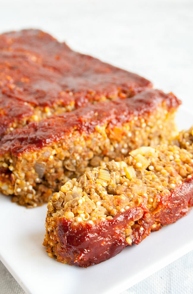 Lentil Loaf on a plate.