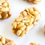 Homemade Payday Bars on a plate.