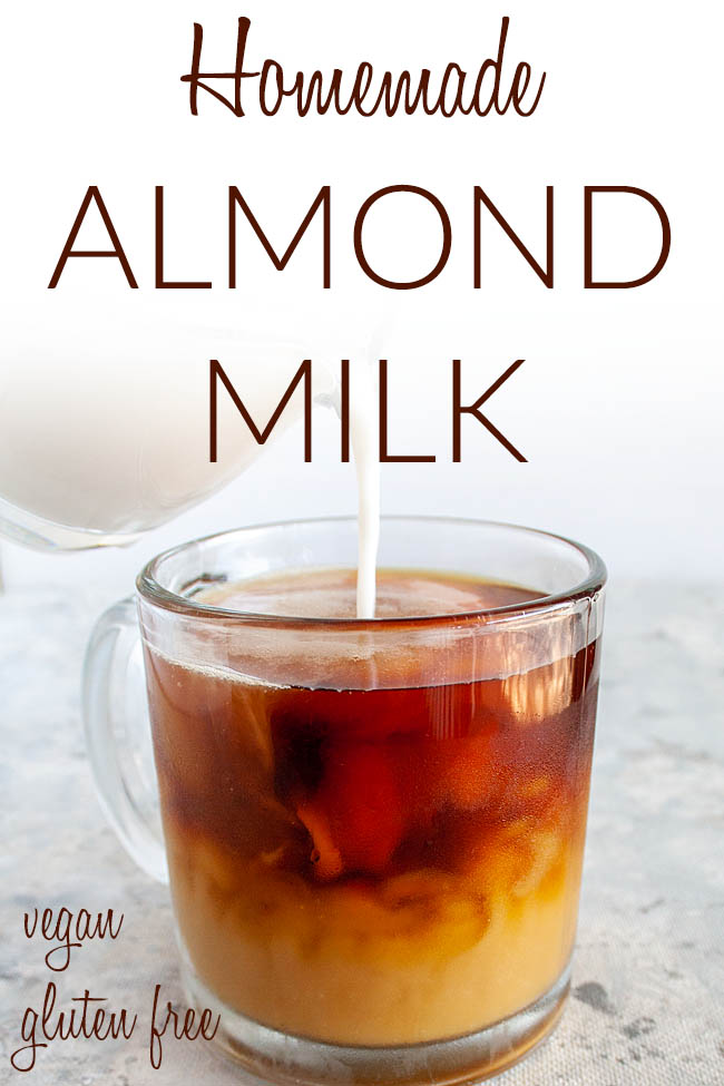 Almond Milk photo with text.