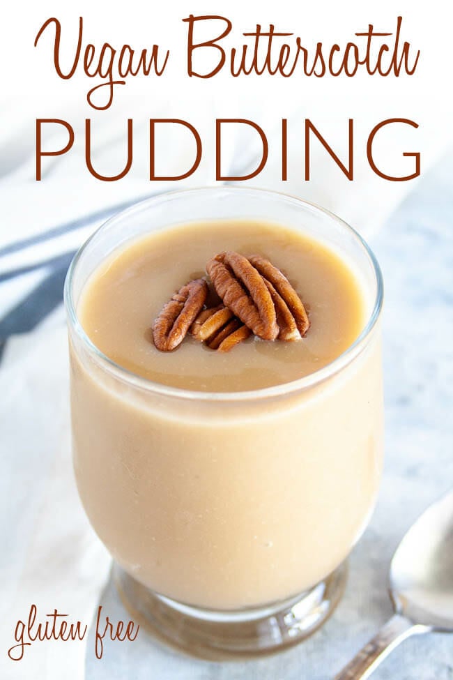 Vegan Pudding photo with text.