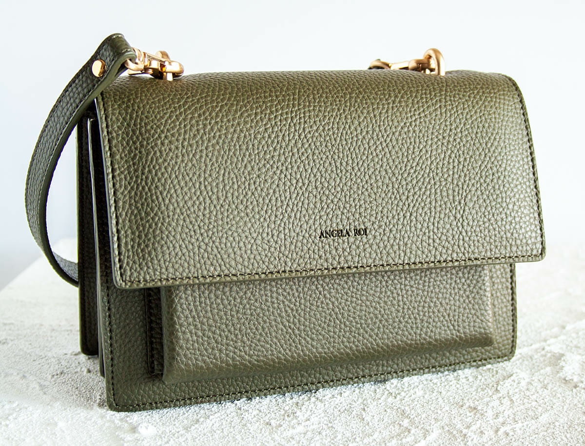 Eloise Satchel in olive green.