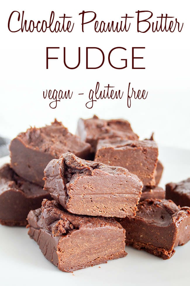 Chocolate Peanut Butter Fudge photo with text.
