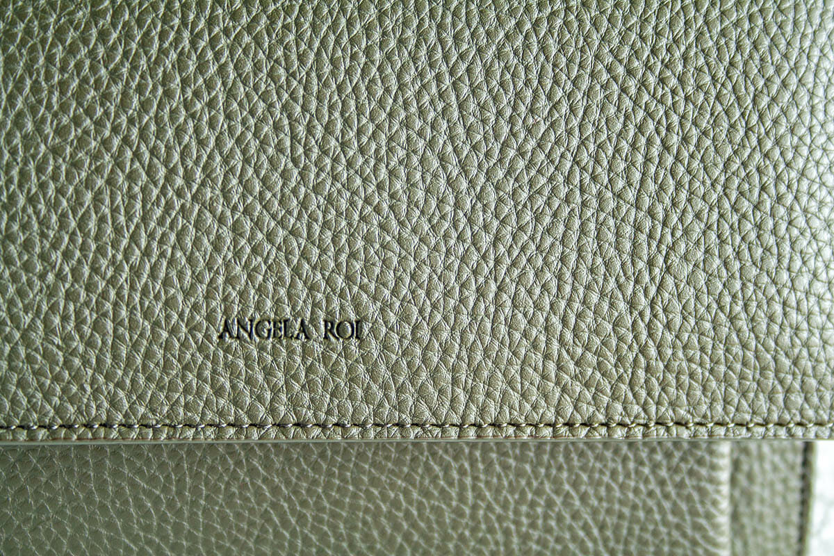 Eloise Satchel extreme close up to show texture.