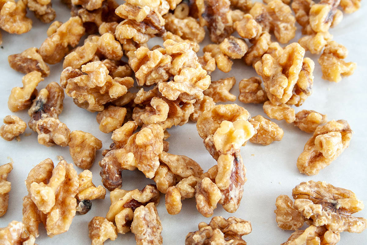 Maple Walnuts close up.