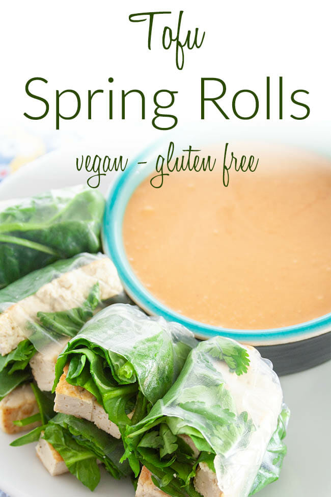 Tofu Spring Rolls photo with text.
