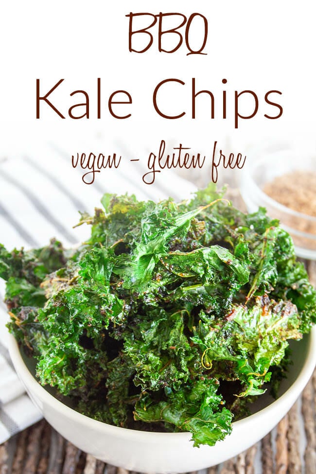 BBQ Kale Chips photo with text.