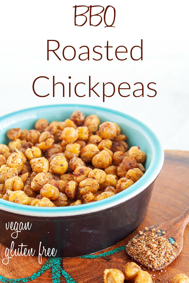 BBQ Roasted Chickpeas photo with tetx.