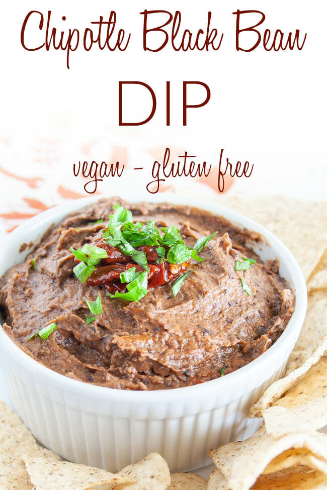 Chipotle Black Bean Dip photo with text.