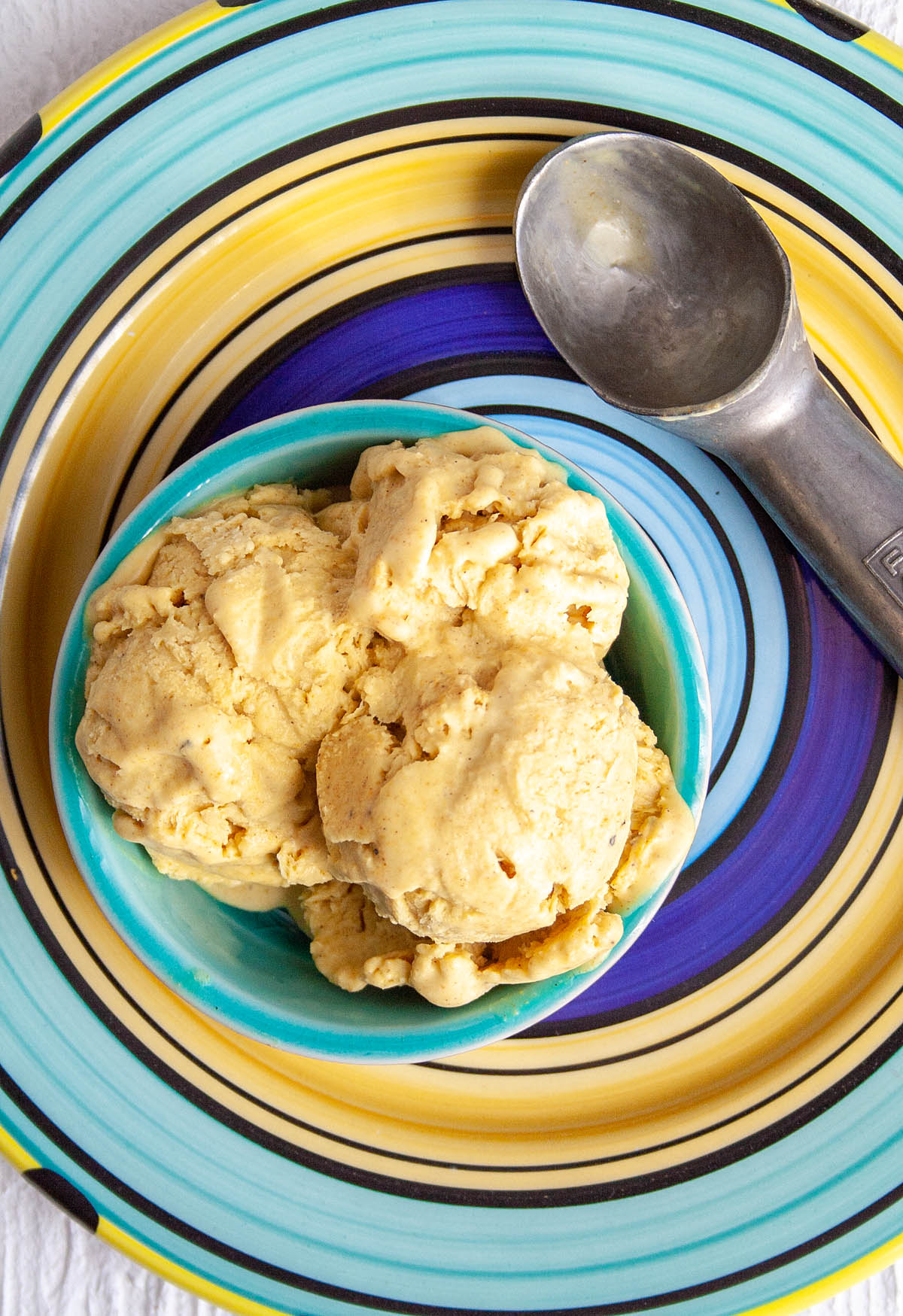 Turmeric Ice Cream in bowl.