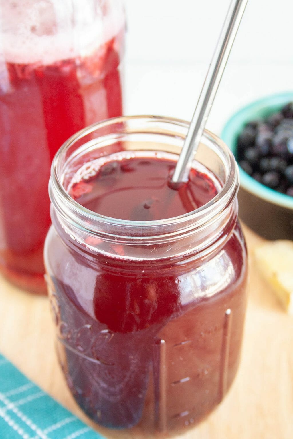 Blueberry Ginger Kombucha - Create Mindfully