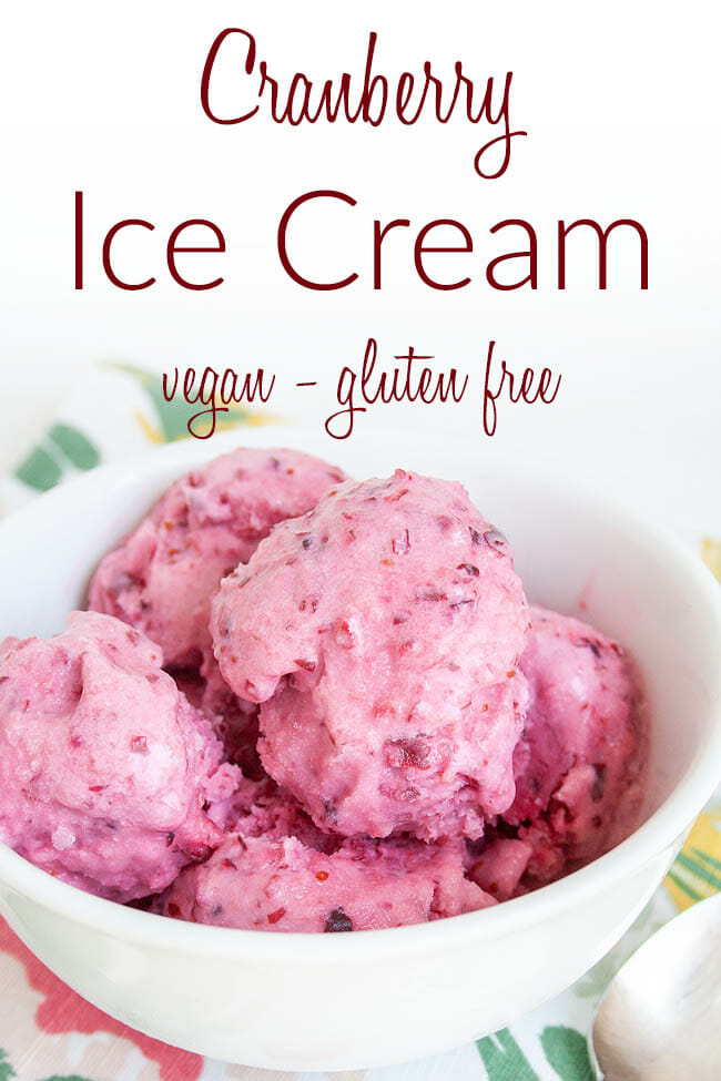 Cranberry Ice Cream photo with text.